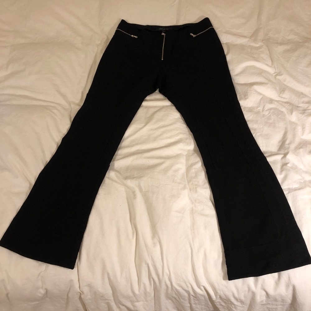 Marc Jacobs Wool Blend Cropped Flared Trousers